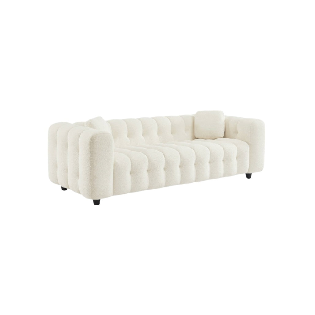 Tufted Sofa for Living Room in Fabric - 230 x 90 x 85