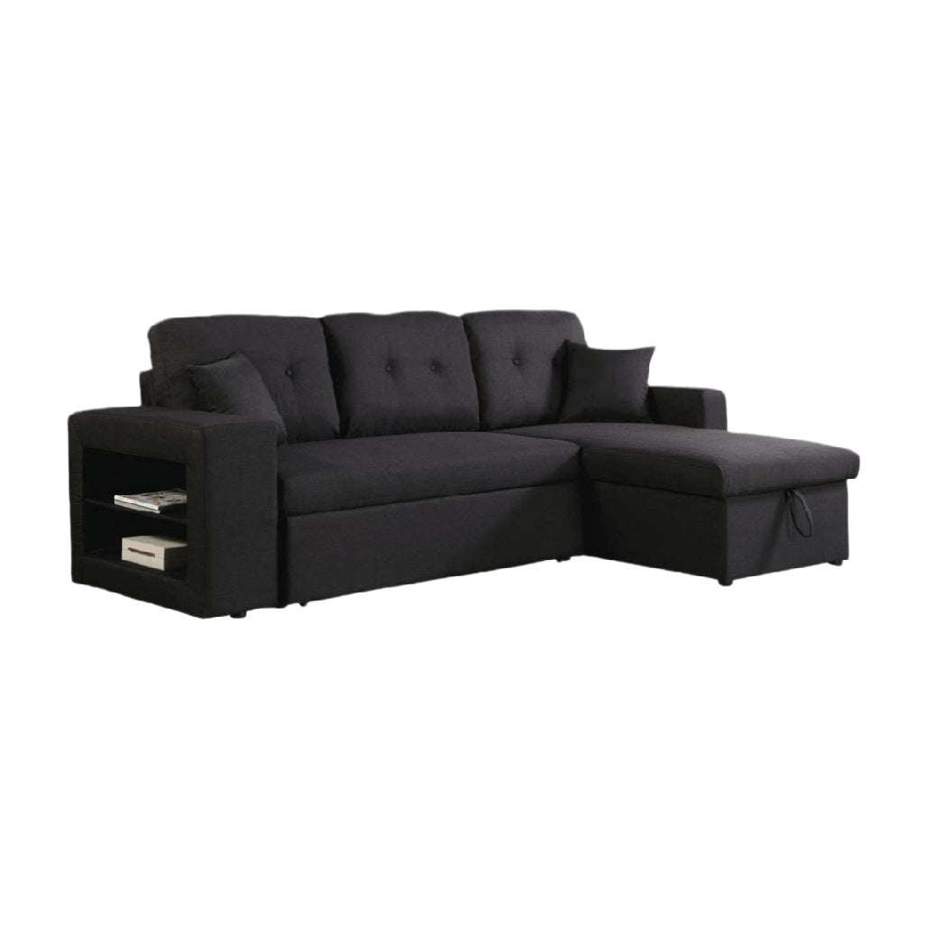 Sofa with Storage for Living Room in Fabric - Approximately 200 x 90 x 85