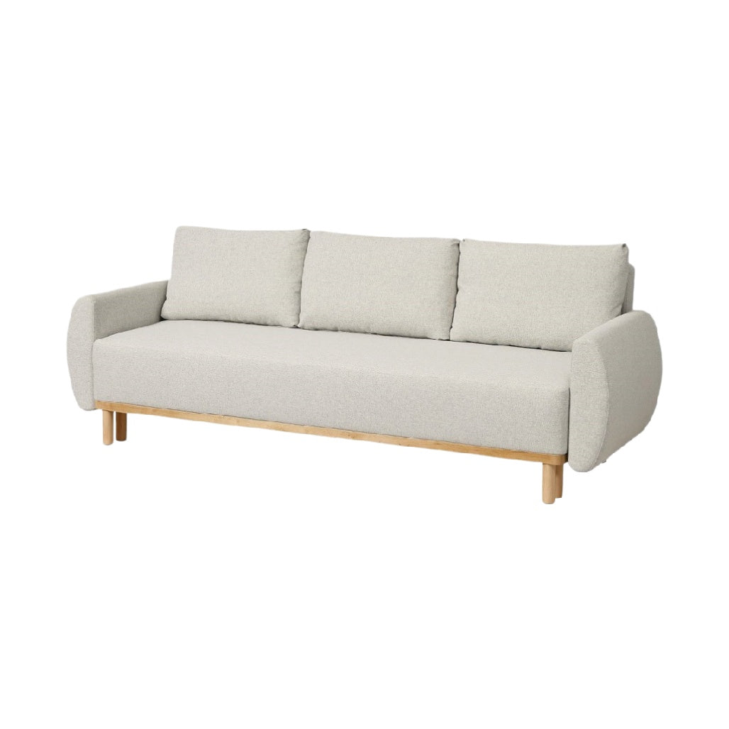 Sofa for living room use in fabric and wood - 200 x 90 x 80